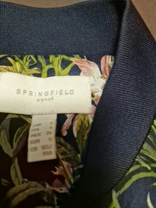Chaqueta Springfield floral azul talla S