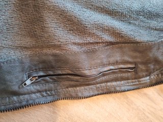 Cazadora imitación cuero gris hombre