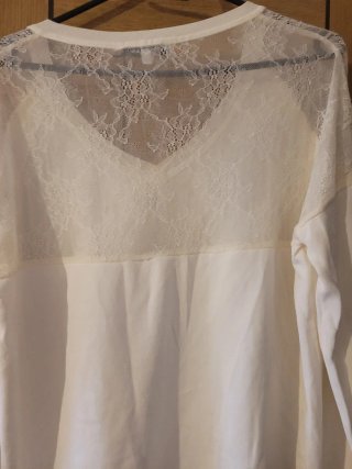 Jersey Morgan encaje blanco talla L