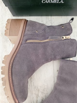 Botines CARMELA T- 41 ancho grises con cremallera