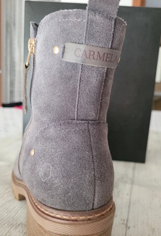 Botines CARMELA T- 41 ancho grises con cremallera
