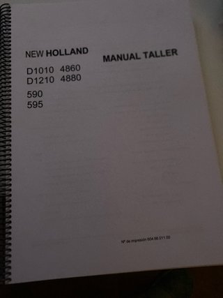 Manual Taller New Holland D1010 4860