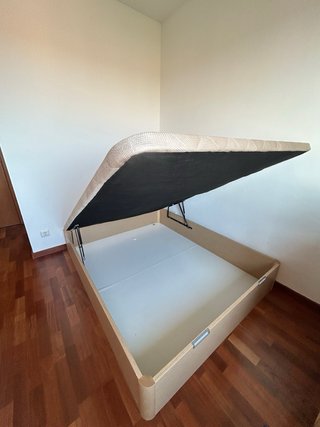 Canapé abatible madera y tela
