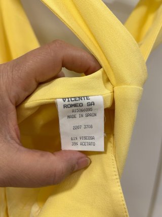 Vestido Amarillo Roberto Verino Talla 44