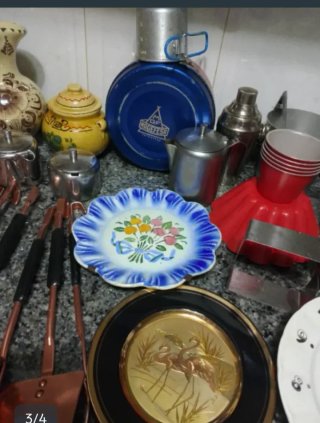 Lote antiguo de vajilla y cocina
