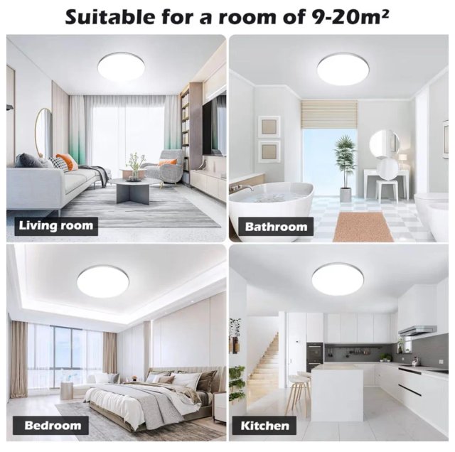 Plafón LED rotondo bianco