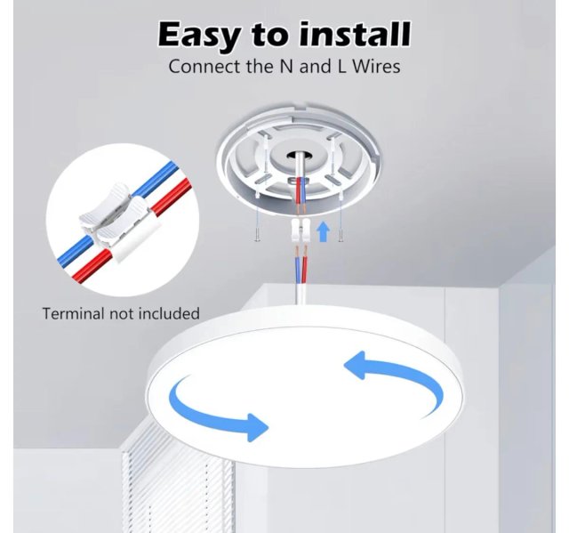 Plafón LED rotondo bianco