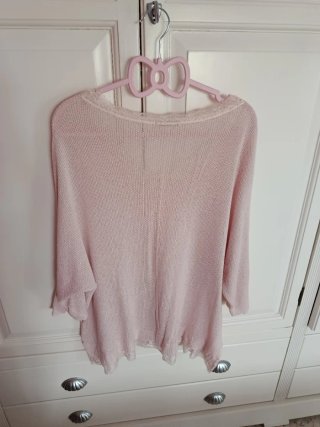 Camiseta rosa encaje
