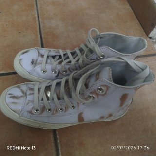 Converse Mujer Talla 38 Blanco Dorado