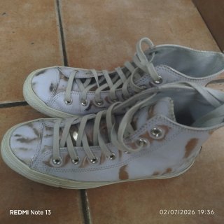 Converse Mujer Talla 38 Blanco Dorado