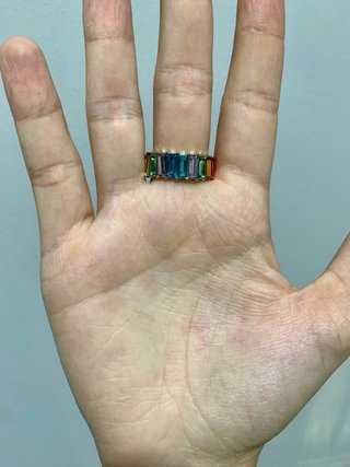 Lote Anillos Estilo Swarovski Multicolor