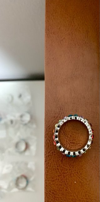 Lote Anillos Estilo Swarovski Multicolor