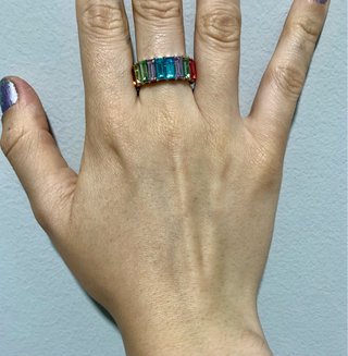 Lote Anillos Estilo Swarovski Multicolor