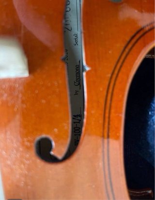 Violín 1/4 con funda, arco y almohadilla