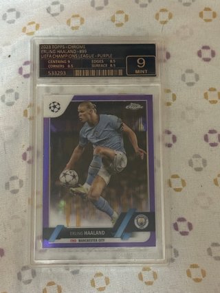 Erling Haaland 2023 Topps Chrome Purple Mint 9