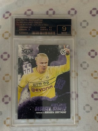 Erling Haaland 36/100 Topps Match Attax 2021 Mint