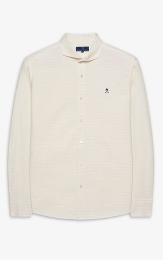 Camisa Villafranca rayas beige/amarillo
