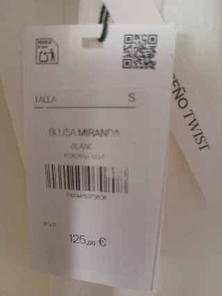 Blusa Miranda Bimani Talla S Blanca
