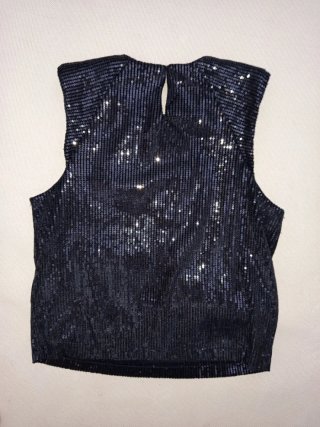 Top Lentejuelas Negro Lefties Talla XS