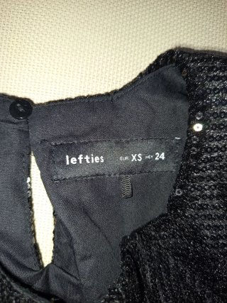 Top Lentejuelas Negro Lefties Talla XS