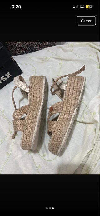 Sandalias esparto beige