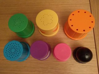 Juego 7 cubos apilables y encajables