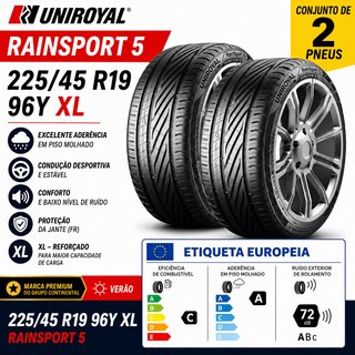 2 Pneus Uniroyal RainSport 5 225/45 R19 96Y XL