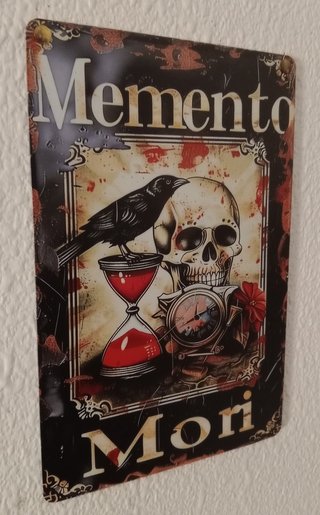 Póster Metal Memento Mori 20x30 cm