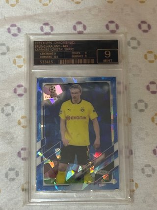 Erling Haaland 2021 Topps Chrome Sapphire mint9