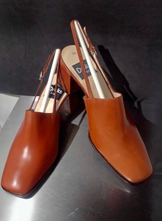 Zapat. Draks SAX Piel Marrón T-38,5cm Tacón Forrad