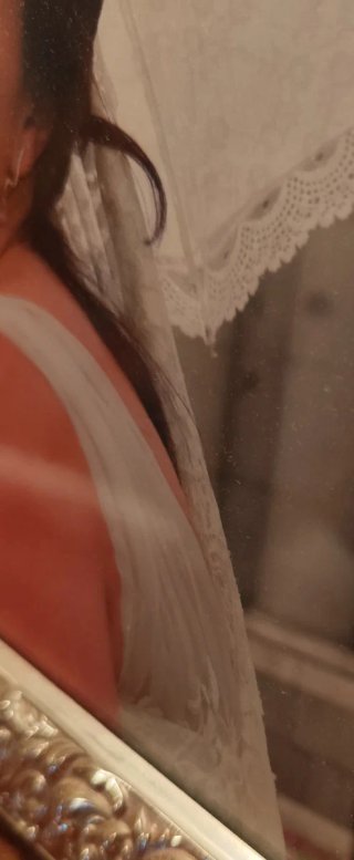 Vestido de Novia Blanco, de guipur. Talla 46\48