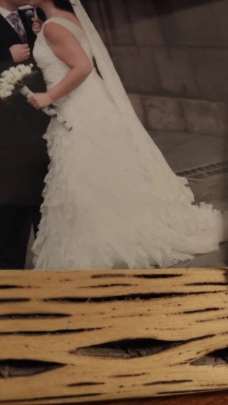 Vestido de Novia Blanco, de guipur. Talla 46\48