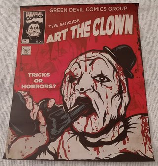 Póster Art the Clown (Terrifier) Green Devil Comic