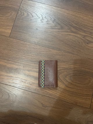 Cartera Tarjetero de Piel Natural con Elástico