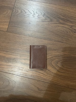 Cartera Tarjetero de Piel Natural con Elástico