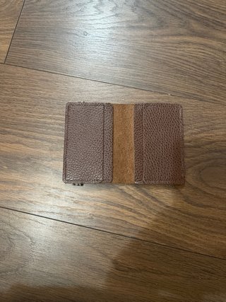 Cartera Tarjetero de Piel Natural con Elástico