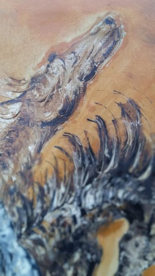 Cuadro Pintura óleo Potros Salvajes Angelo Zanelli