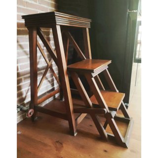 Silla Escalera Plegable Vintage Madera