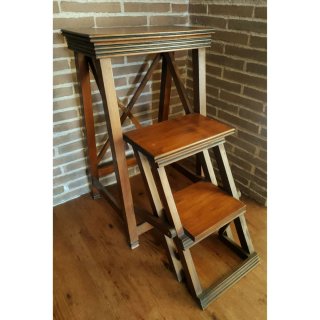 Silla Escalera Plegable Vintage Madera
