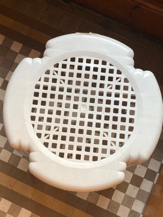 Taburete auxiliar blanco