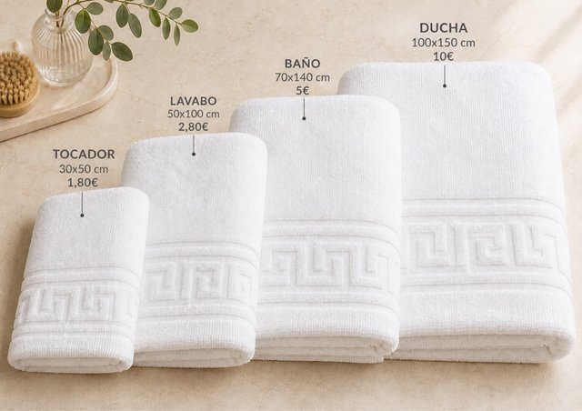 Toalla hostelería algodón blanca
