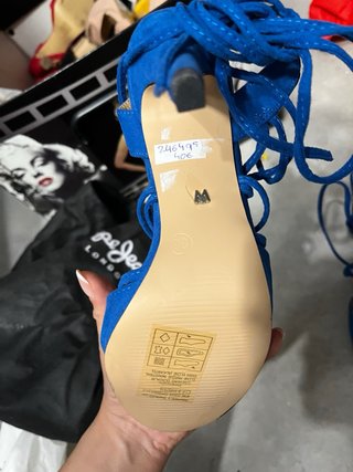 Zapatos de tacón azul talla 36