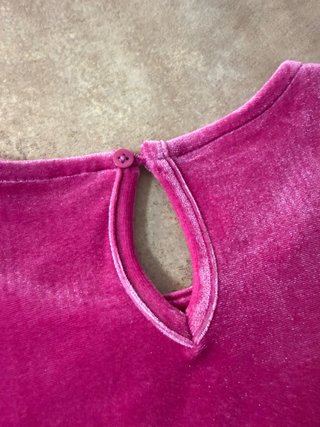 Mango Kids Top Terciopelo Rosa T.10