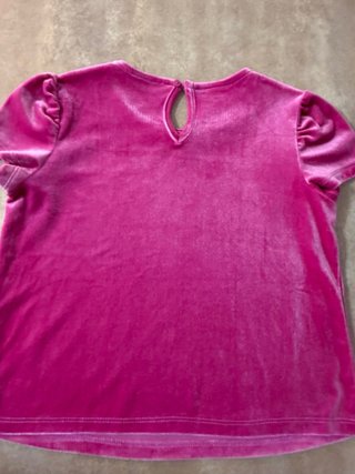 Mango Kids Top Terciopelo Rosa T.10
