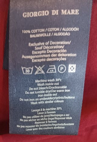 Polo 'Giorgio di Mare'. Burdeos. Talla L. NUEVO.