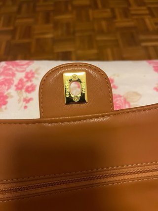 Borsa elegante donna marrone e oro