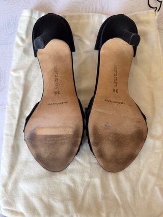 Manolo Blahnik Zapatos Negros Hebilla Joya