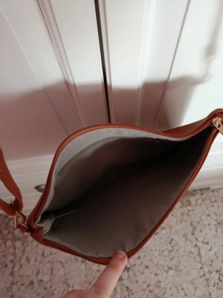 Bolso de hombro camel