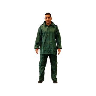 Traje impermeable trabajo ligero plegable verde