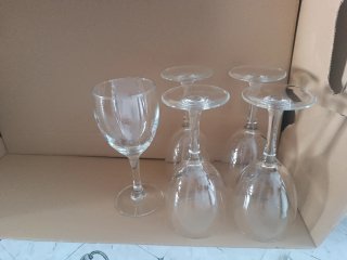 Juego de 6 copas de cristal pequeñas
